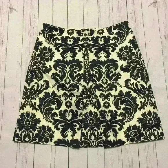 LOFT Skirt Black Ivory Pattern 4P - Picture 2 of 5